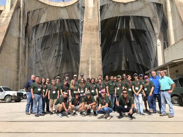 The 2018 Class of 4-H Water Ambassadors gets behind the scenes tour of the Lake Buchanan Dam during the summer 4-H2O Leadership Academy.